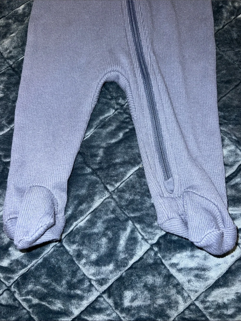 Nike Slate Blue Footed Baby One-Piece with Front Zip